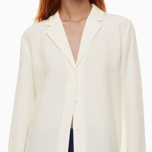 NWT  Aritzia Babaton Monocle Blouse in Cream. Small